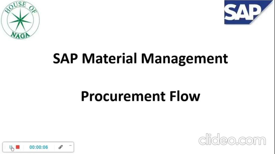 ⁣Department Wise Procurement Flow - MM