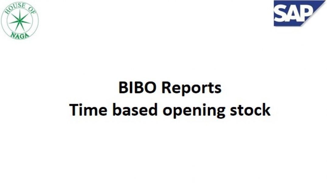 ⁣Time based opening stock report