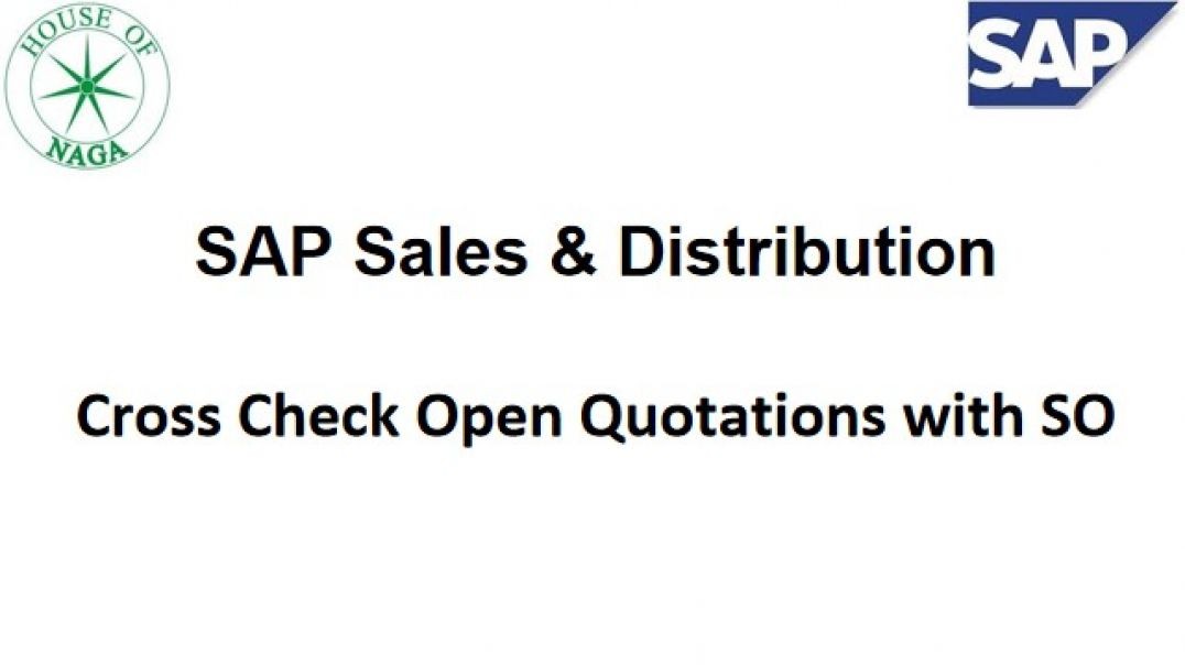 ⁣Cross check Open Quotations with SO