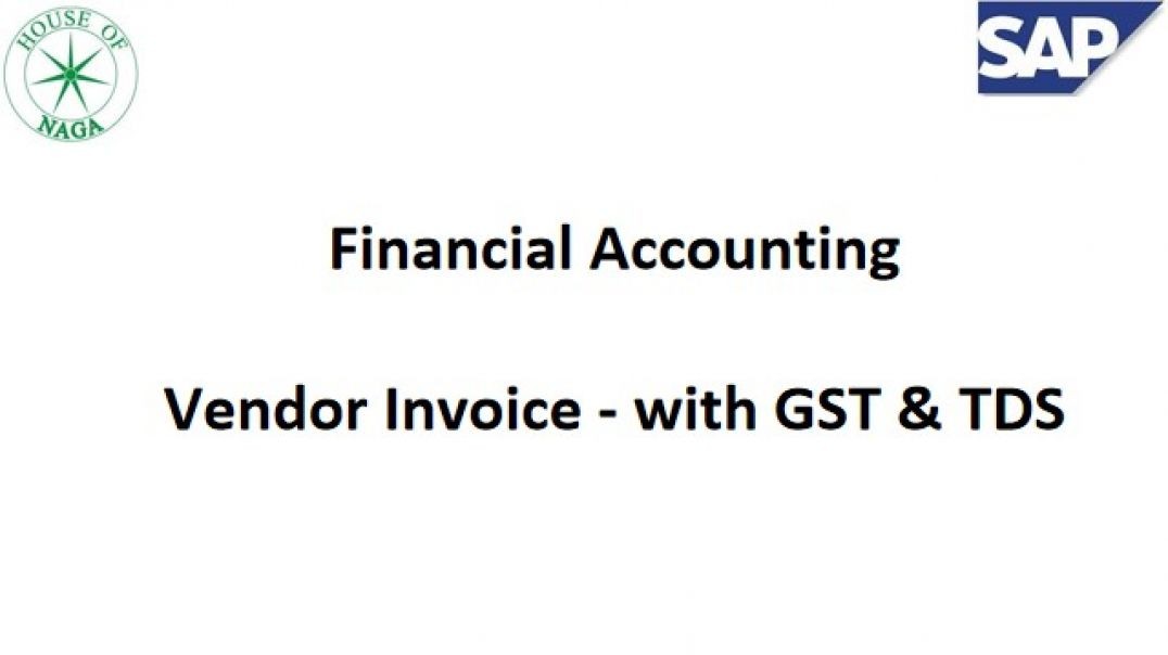 ⁣Vendor Invoice - with GST & TDS.
