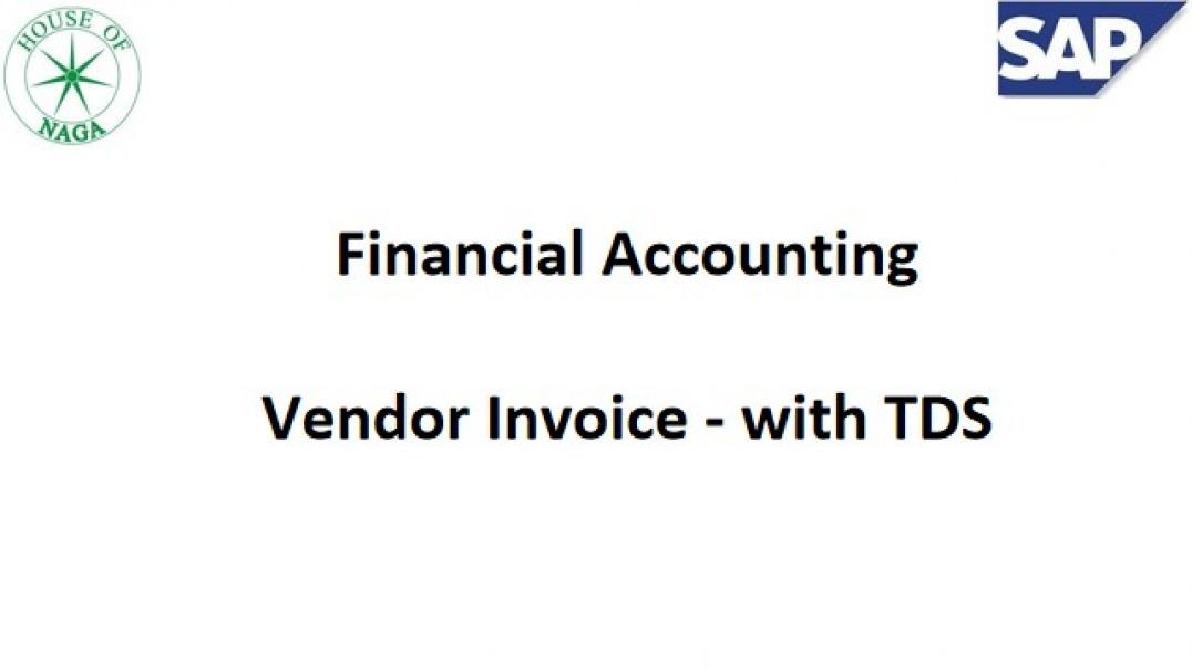 ⁣Vendor Invoice -   with TDS