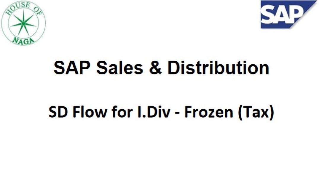 ⁣SD Flow for SO I.Div–Frozen (Tax)