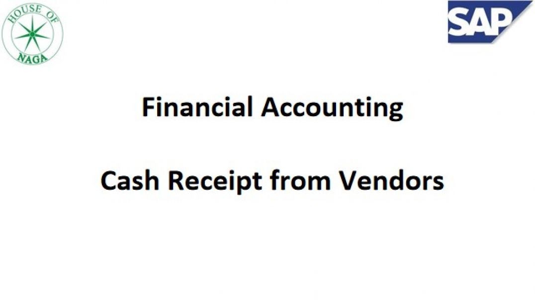 ⁣Cash Receipt from vendors.