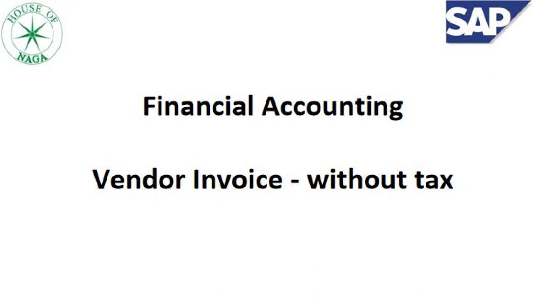 ⁣Vendor-Invoice without tax