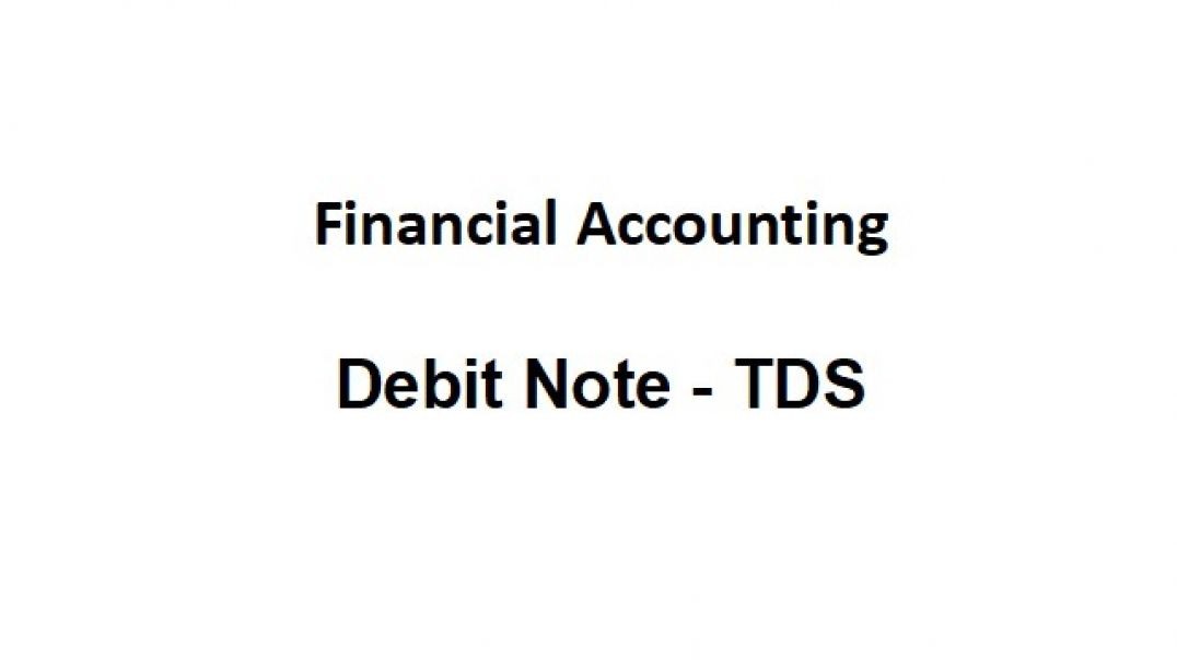 ⁣Debit Note with TDS.