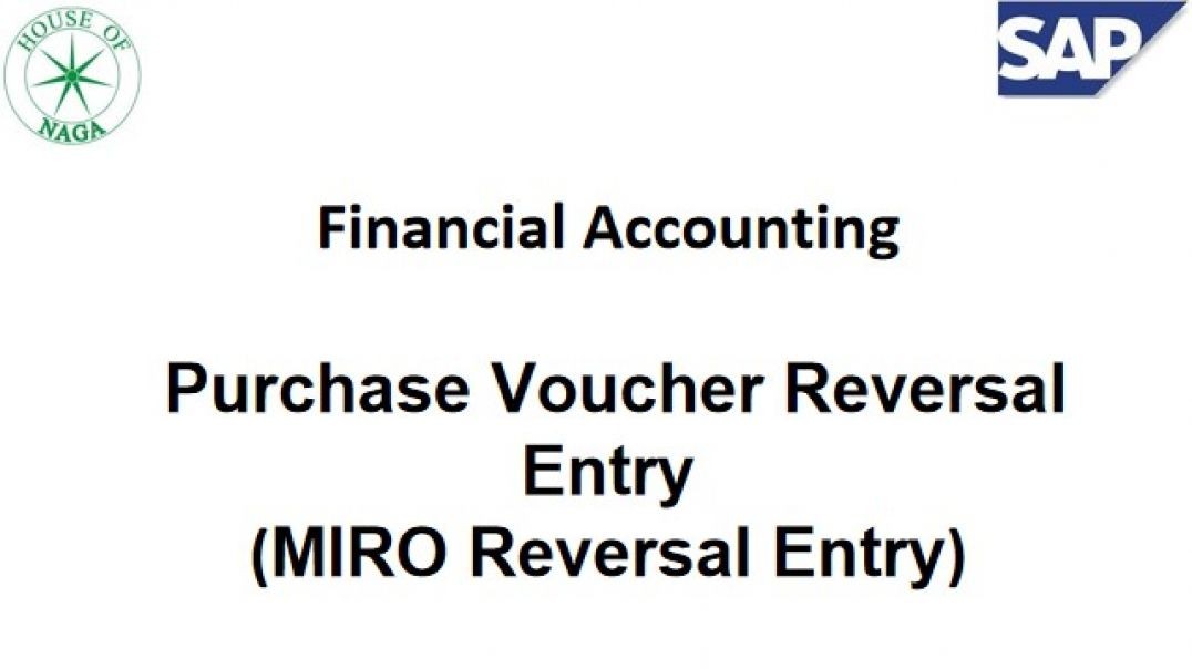 Purchase Reversal Entry