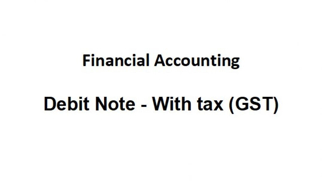 ⁣Debit Note with tax.