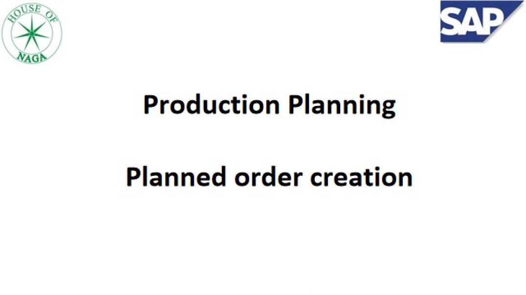 2. Planned order creation