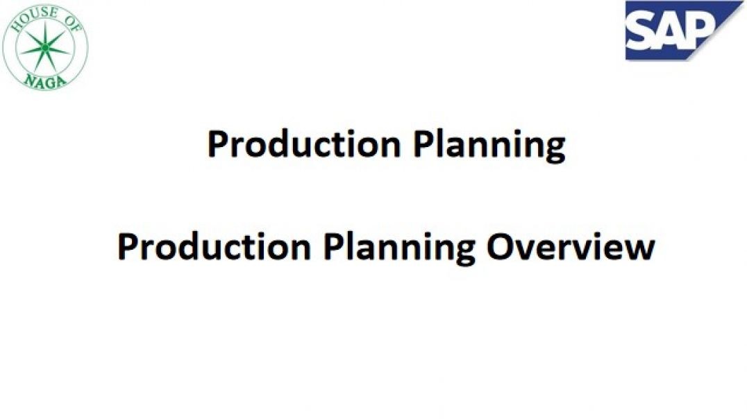 1. Production Planning Overview