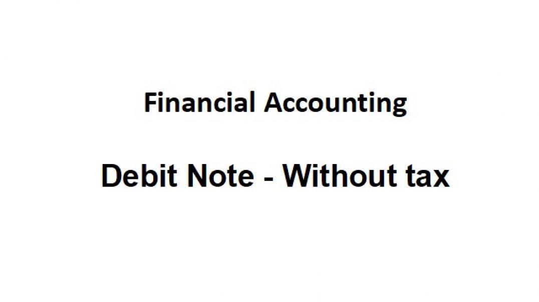 ⁣Debit note without tax
