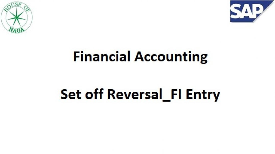 ⁣Set off Reversal (Adjustment)  Entry