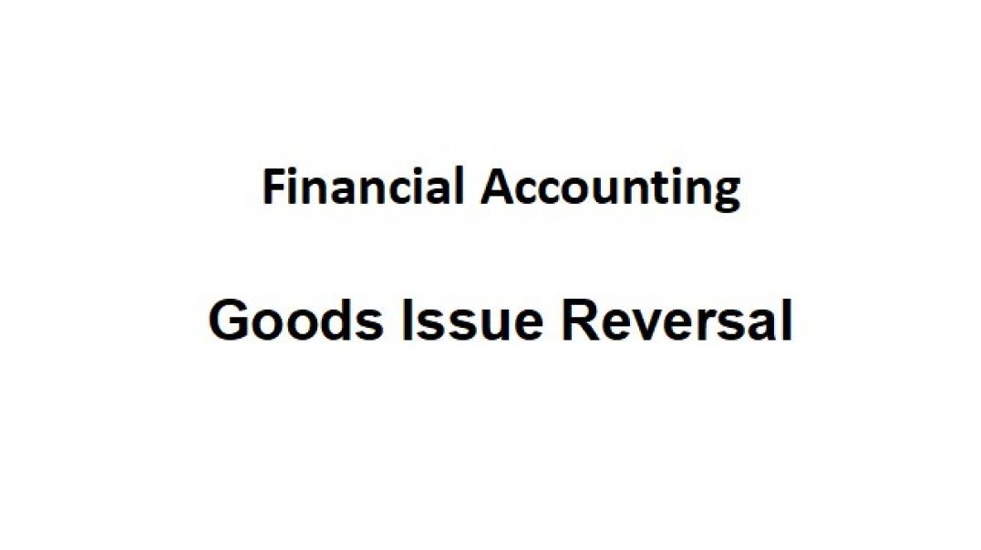 ⁣Goods Issue Reversal.