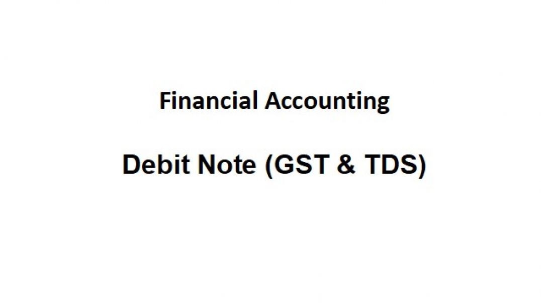 ⁣Debit Note (GST & TDS)