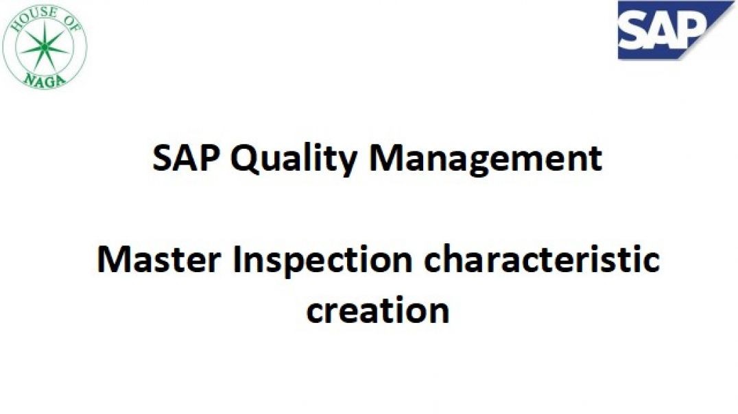 ⁣1 - Master Inspection characteristic creation