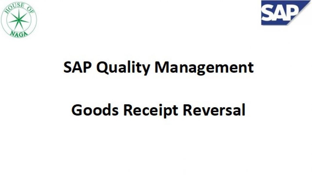 ⁣Goods receipt reversal