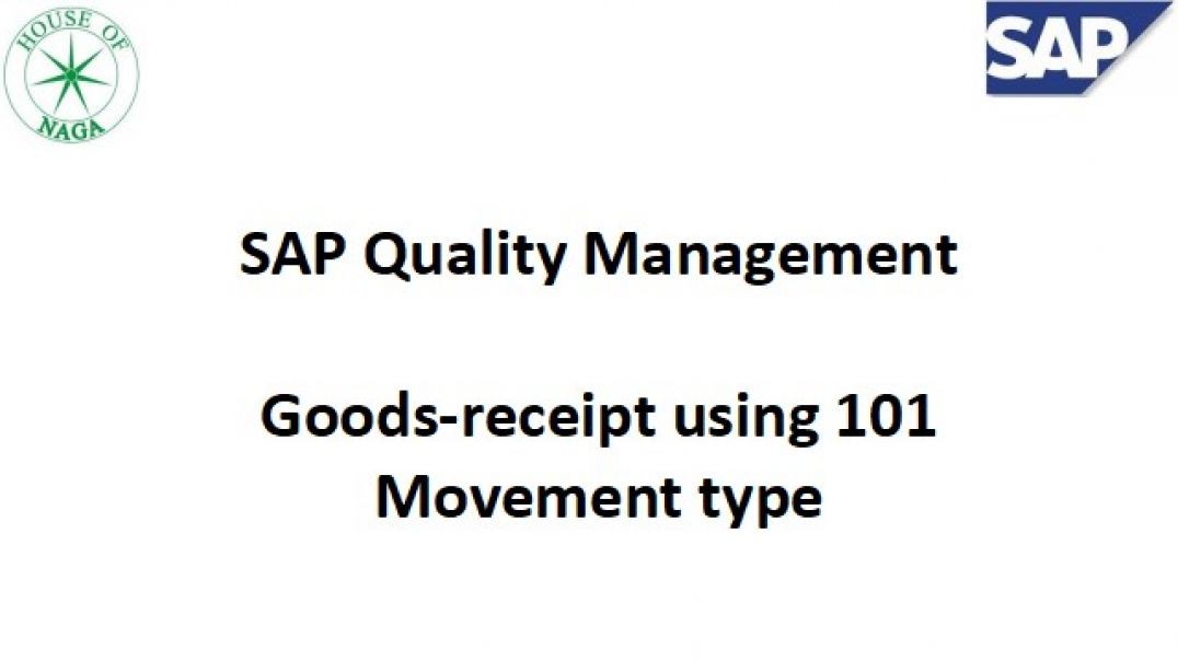 ⁣Goods-receipt using 101 Movement type