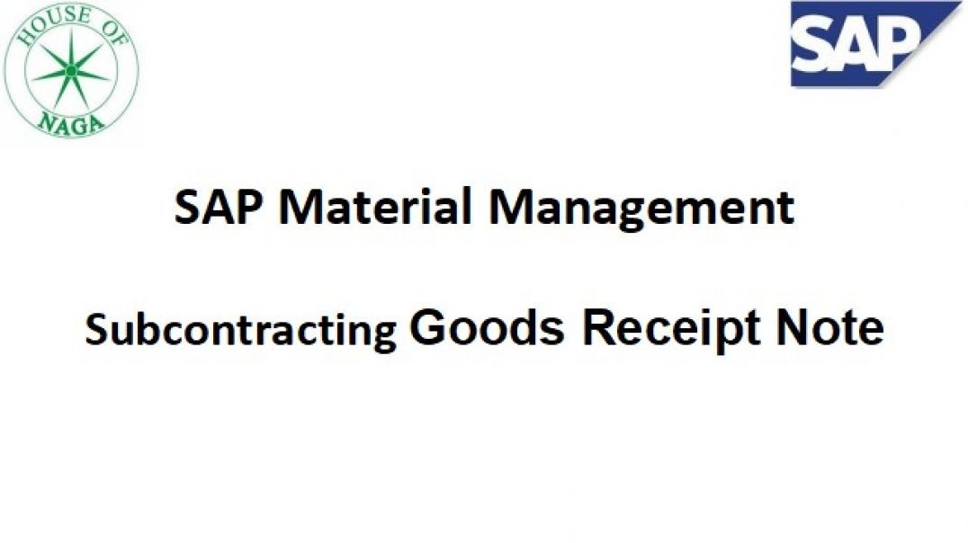 ⁣Subcontracting GRN.