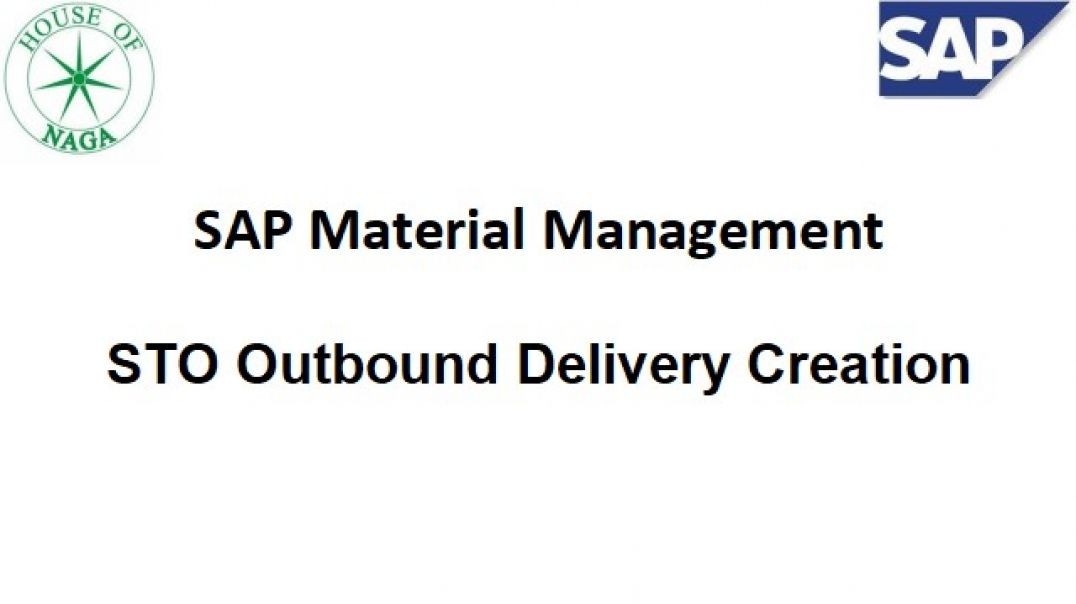 ⁣STO Outbound Delivery Creation.
