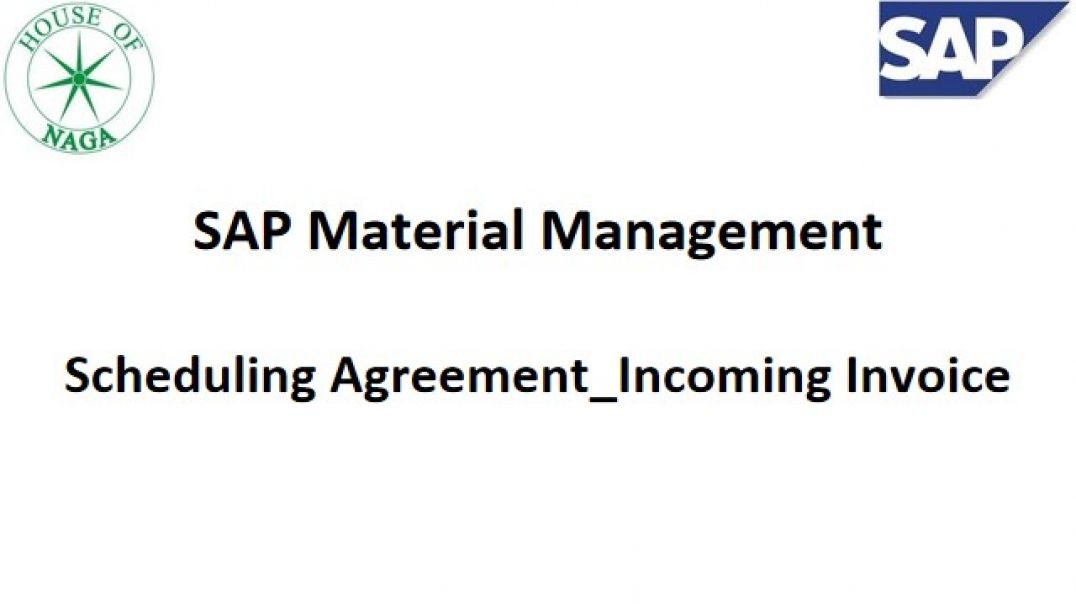 ⁣Scheduling Agreement based incoming Invoice.