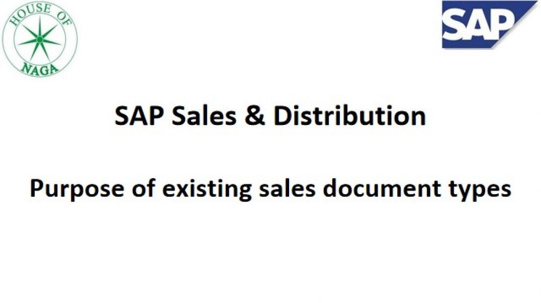 ⁣Purpose of existing sales document types.