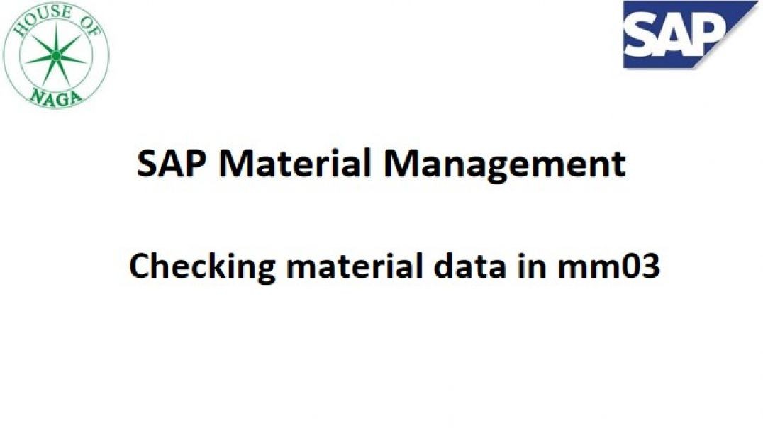 ⁣Checking Material Data in MM03
