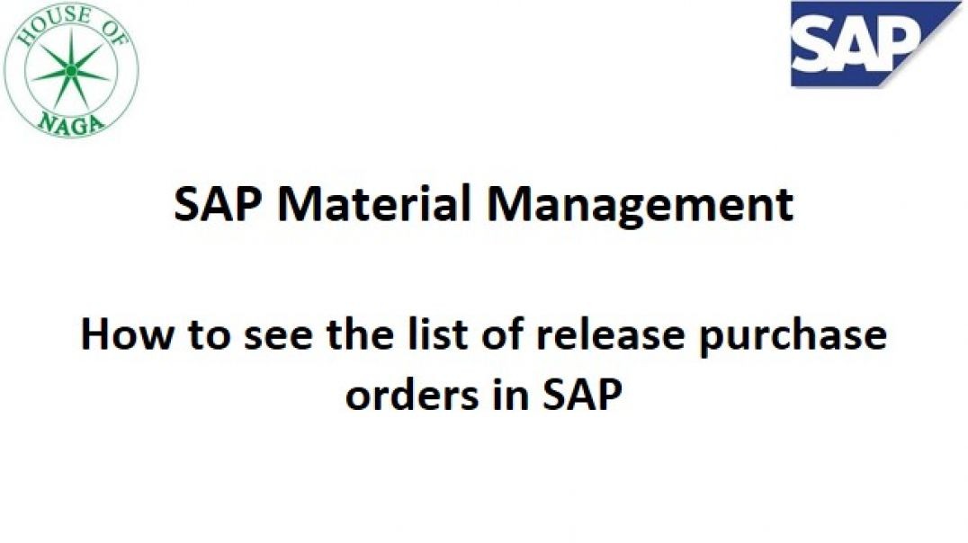 ⁣Release purchase order report in SAP