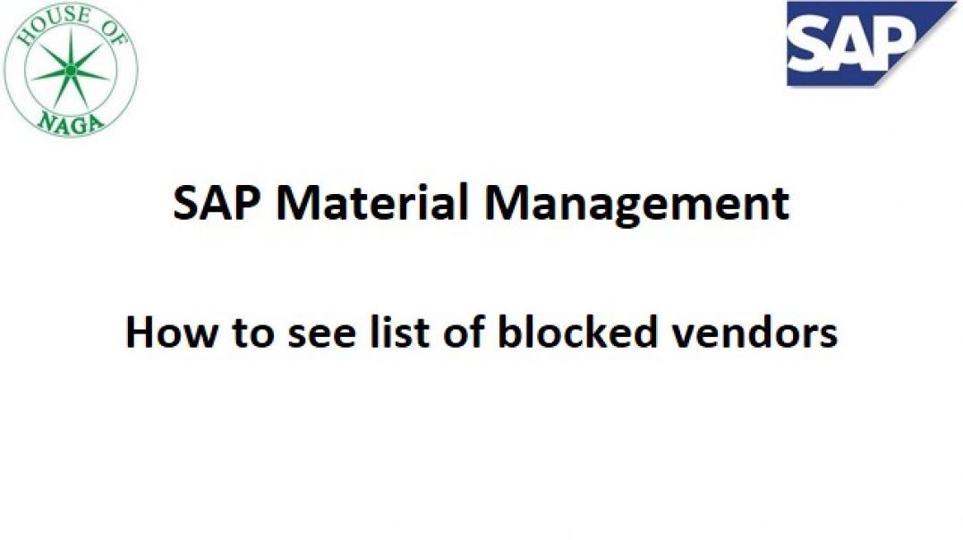 ⁣Report for blocked vendors