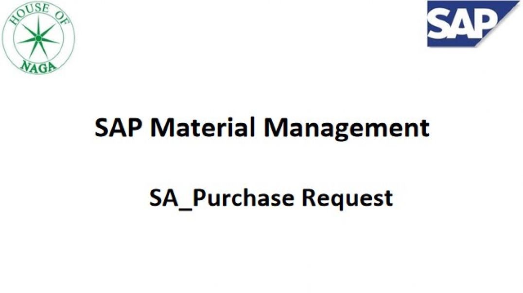 ⁣SA based Purchase Request Creation