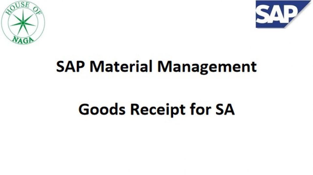 ⁣Goods Receipt note for SA