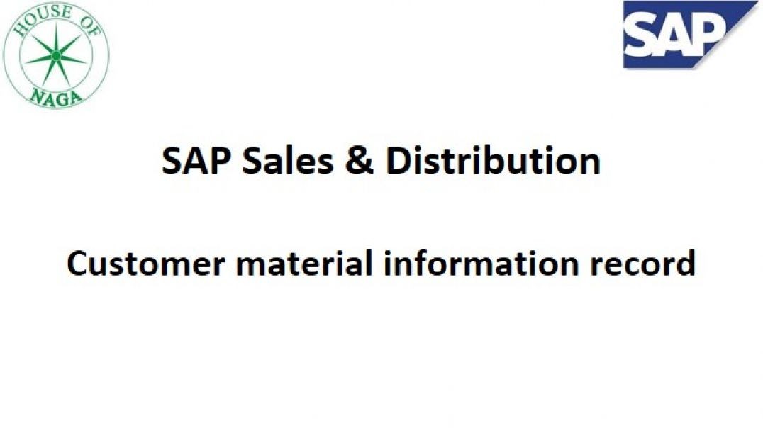 ⁣Customer material information record