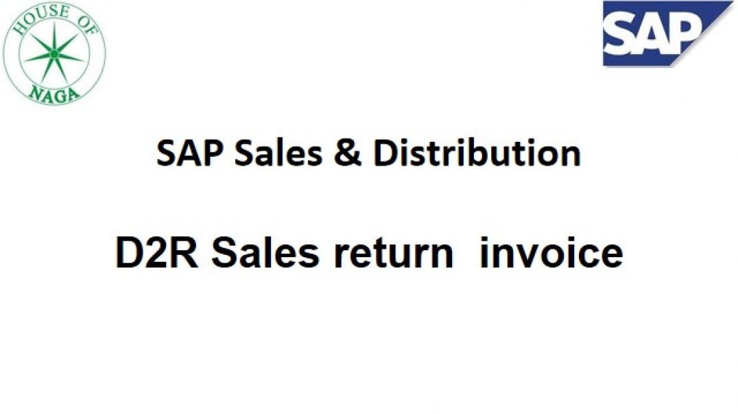 ⁣D2R Sales return  invoice