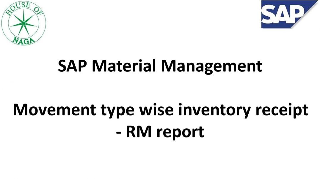 ⁣Movement type wise inventory receipt - RM report