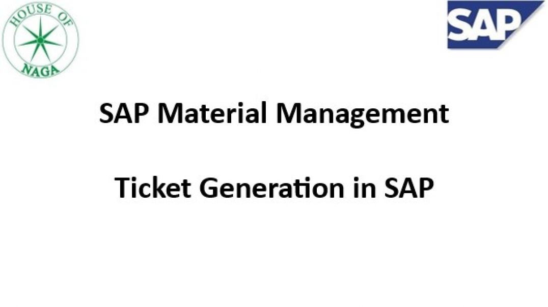 ⁣Ticket Generation in SAP
