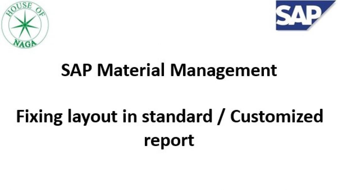 ⁣Fixing layout in standard - Customized report