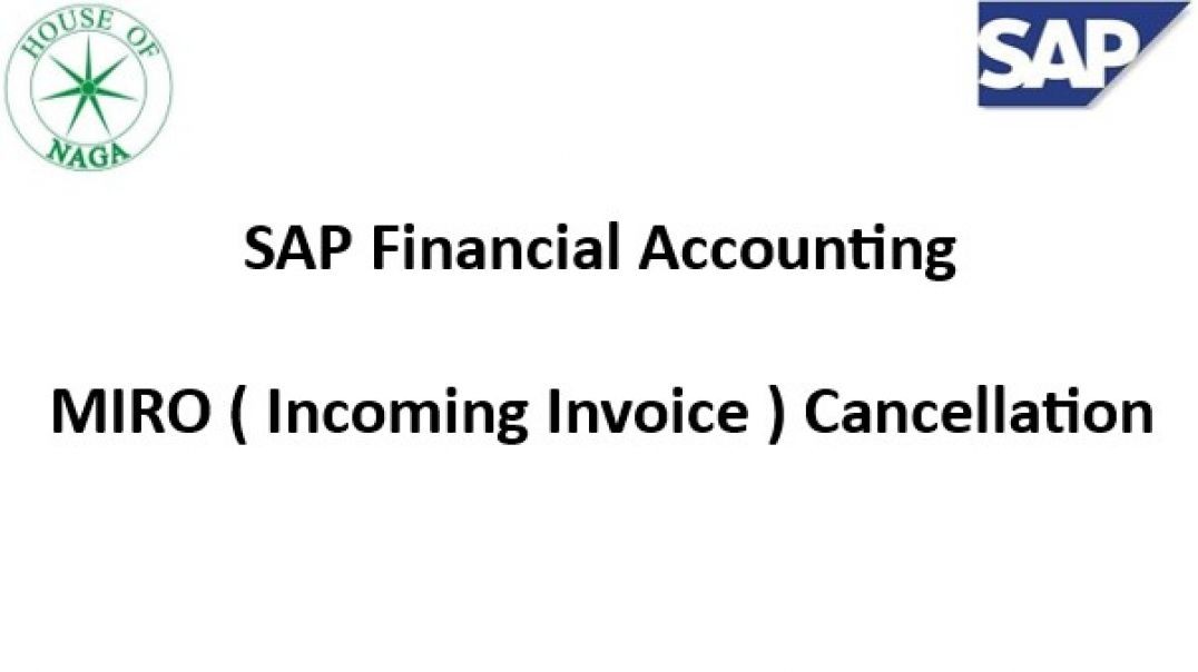 ⁣MIRO ( Incoming Invoice ) Cancellation
