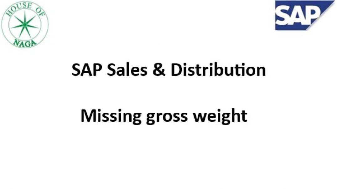 Missing Gross weight