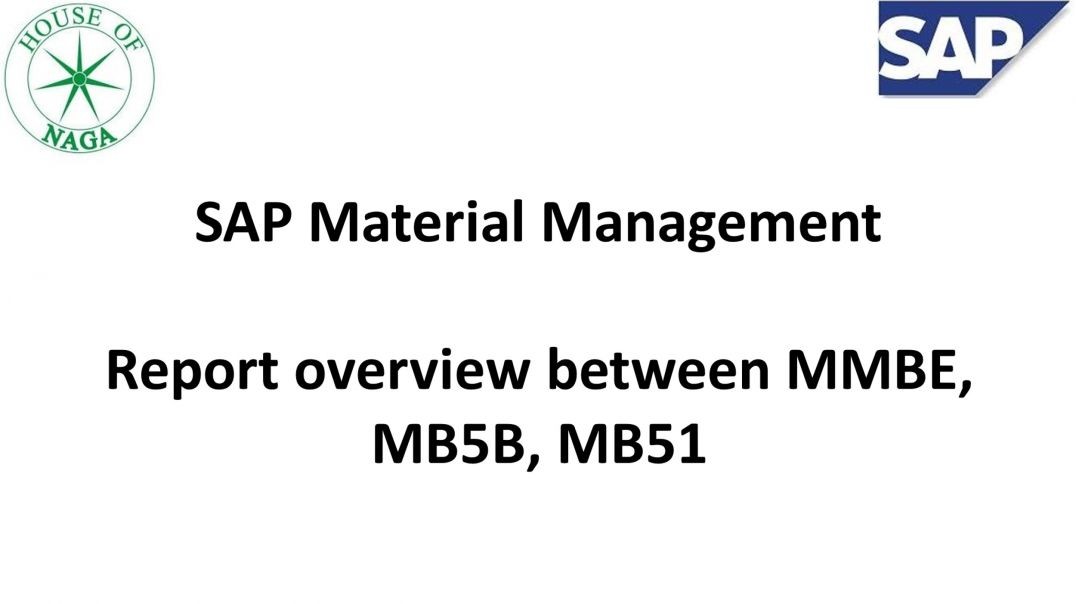 ⁣Report overview between MMBE,MB5B,MB51