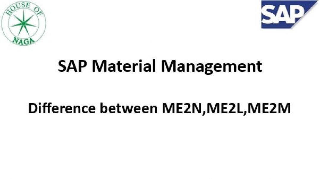 Difference between ME2N,ME2L,ME2M