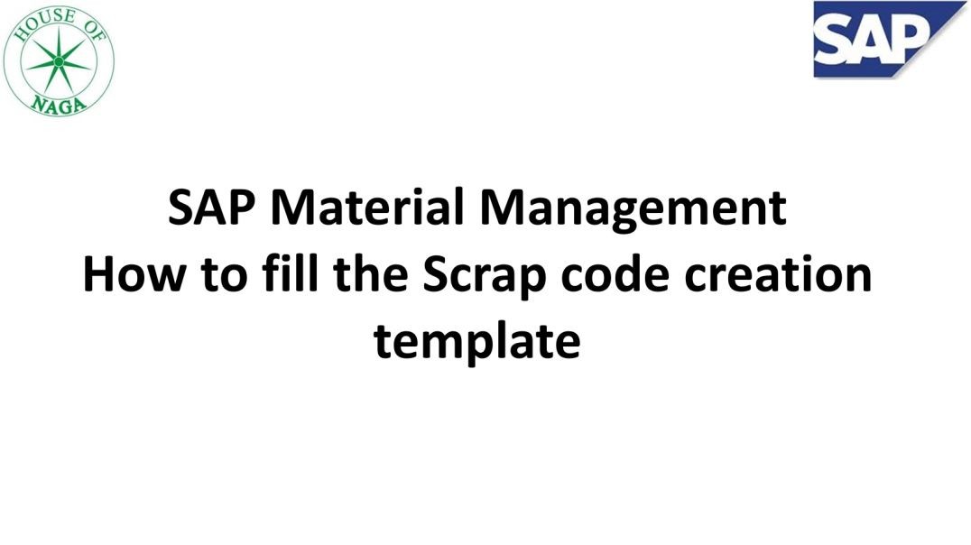 ⁣How to fill the Scrap code creation template