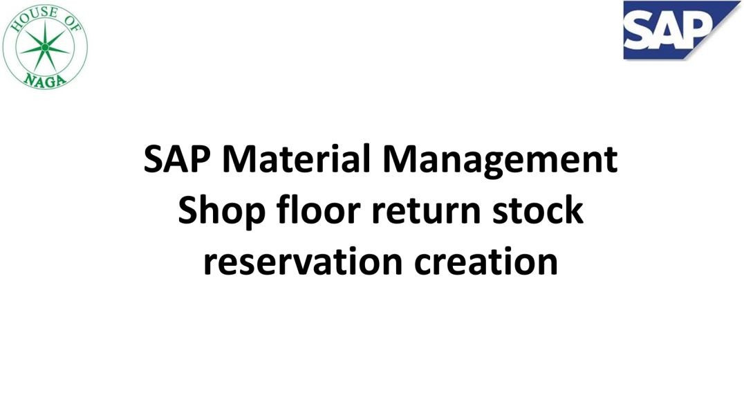 ⁣Shop floor return stock reservation creation