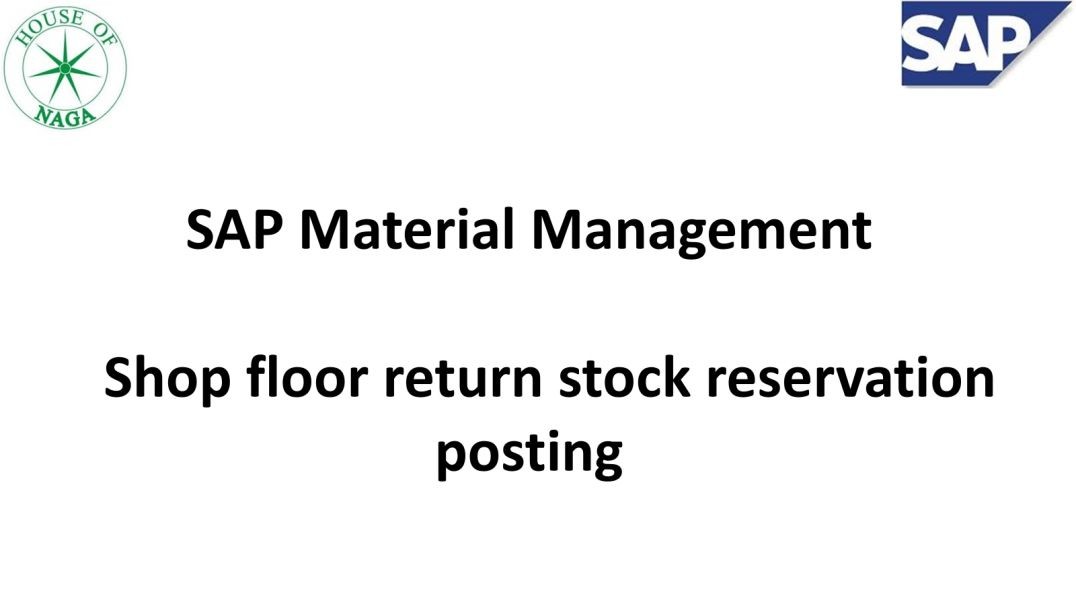 Shop floor return stock reservation posting