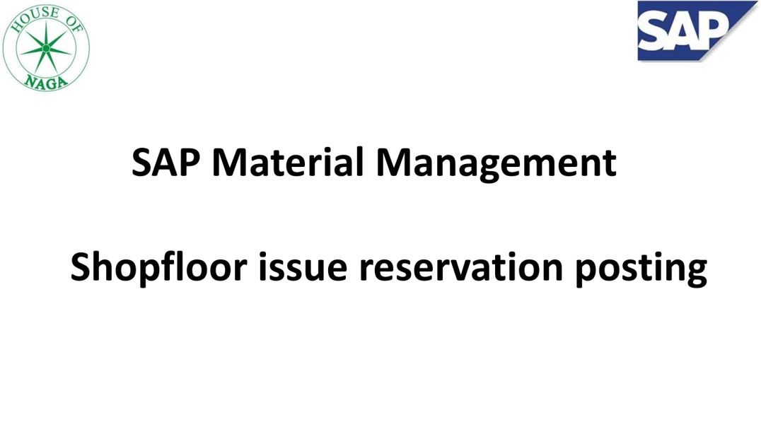 Shopfloor issue reservation posting