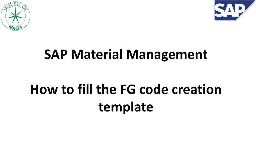 How to fill the FG code creation template